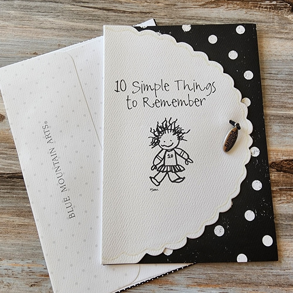 Blue Mountain Arts Marci Greeting Card 10 Simple Things to Remember Charm
